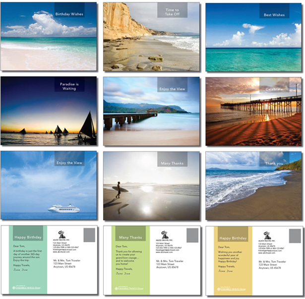 Graphic Design for Postcard layouts