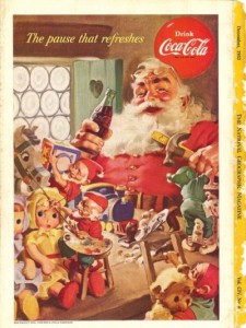 coca cola ad with santa