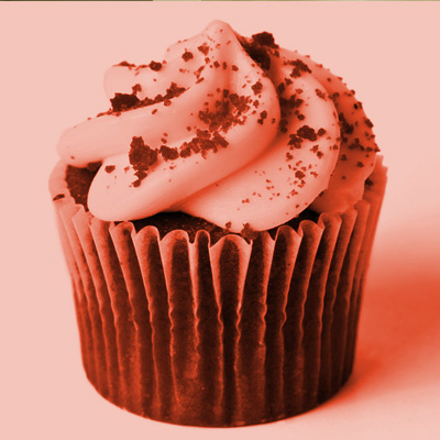 The-Color-Red-in-Design on Cupcake