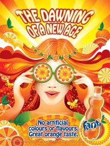 Fanta Ad psychedelic Art