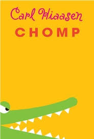 Chomp book cover design by Carl Hiaasen