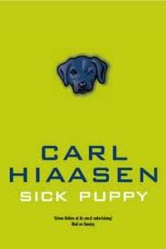 Sick Puppy book cover design by Carl Hiaasen