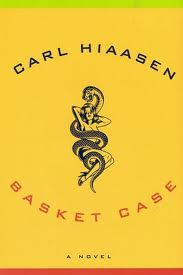 Basket case book cover design by Carl Hiaasen