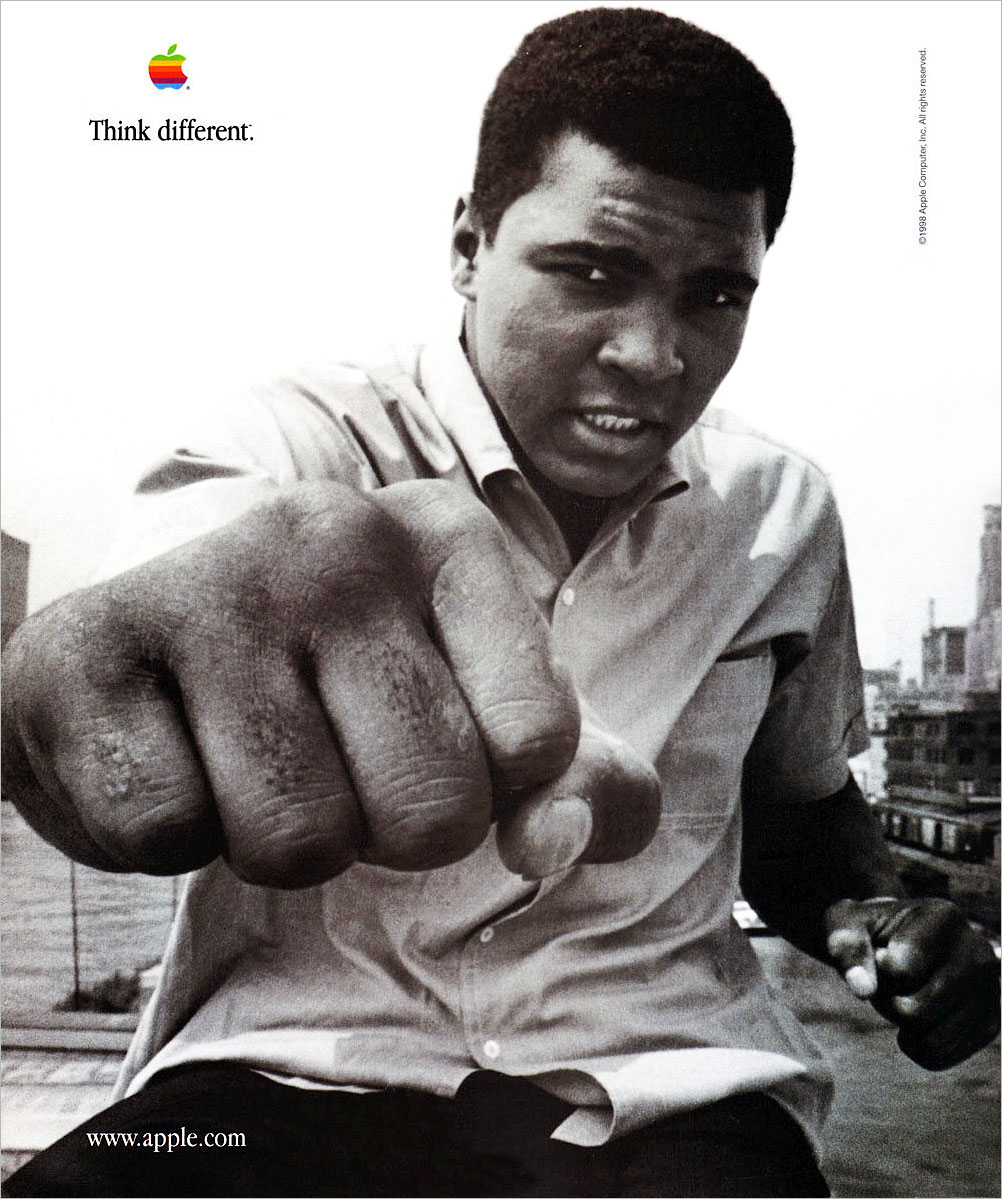 Creating A Sticky Tagline Muhammad-Ali-Apple-98-Think-Different tagline