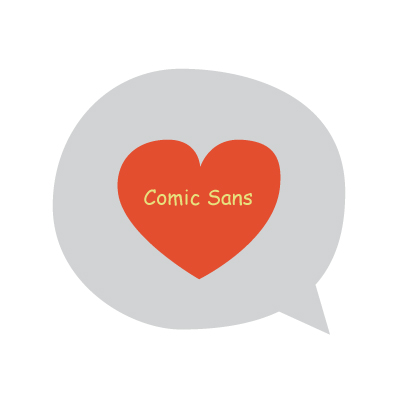 Comic-Sans-Comeback Hate-and-Love-Icon