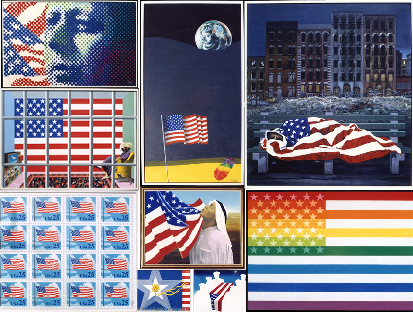 American-Flag-paintings-by Salvatore Lodico