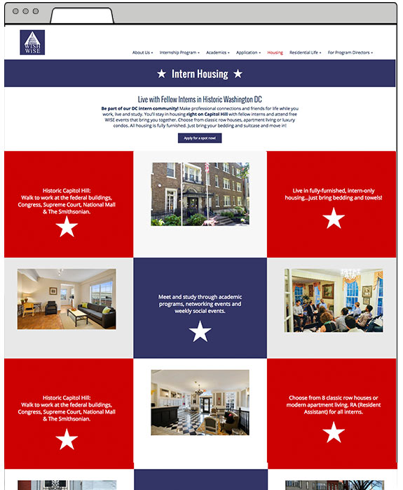 WiSE Website Design and Development Housing Page