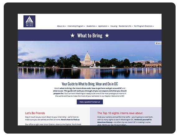 iPadView-of-Wise-Website Design-Page