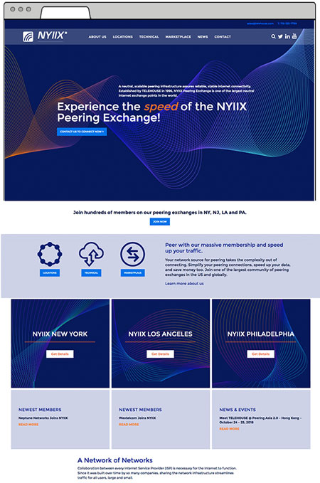 Website redesign NYIIX Full Home Page View in Browser