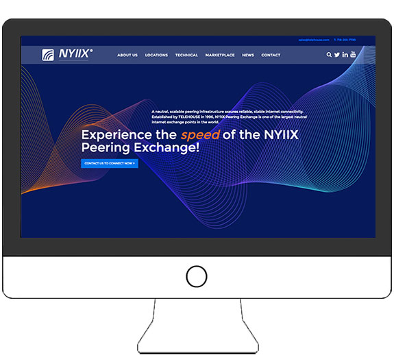 NYIIX-Website-Redesign Home Page on IMac