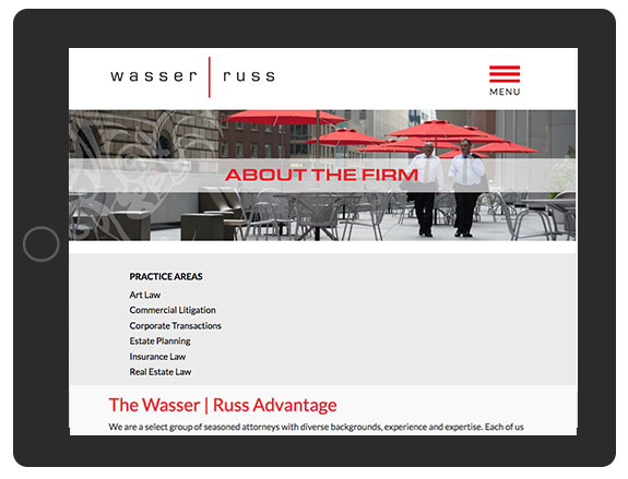 Wasser-Russ-Website Redesign About-Page-Viewed-on-i-Pad